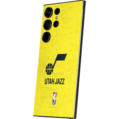 NBA Utah Jazz Yellow Texture Galaxy S25 Ultra Skin